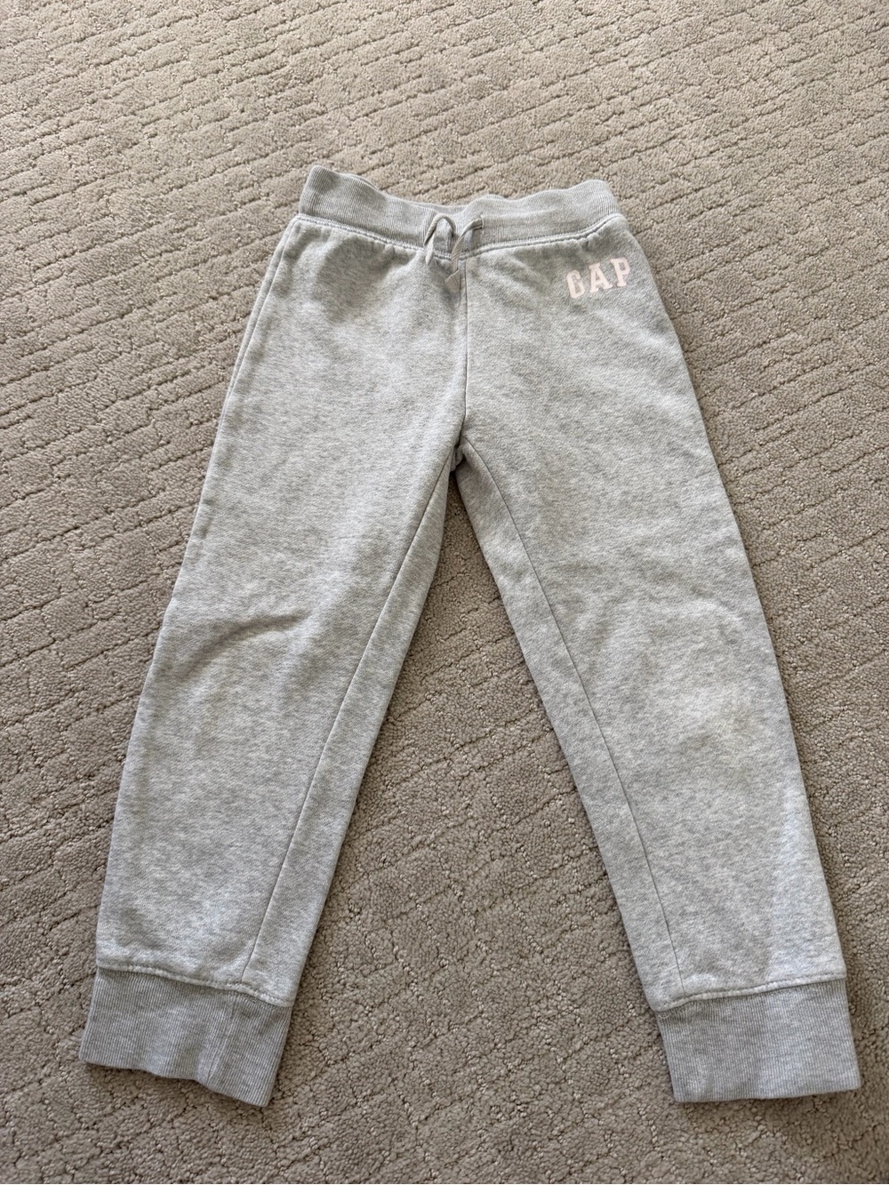 GAP Kids Light Gray Jogger Sweatpants with Subtle Logo